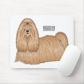 Shih tzu-Cartoon-Illustration Mousepad (Mit Mouse)