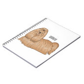 Shih tzu-Cartoon-Illustration Notizblock (Linke Seite)