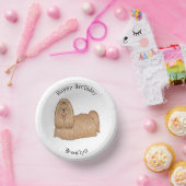 Shih tzu-Cartoon-Illustration Pappteller (Party)