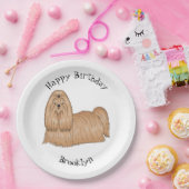 Shih tzu-Cartoon-Illustration Pappteller (Party)