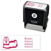 Shih tzu-Cartoon-Illustration Permastempel (Beispiel)