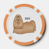 Shih tzu-Cartoon-Illustration Pokerchips (Rückseite)