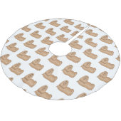 Shih tzu-Cartoon-Illustration Polyester Weihnachtsbaumdecke (Schrägansicht)