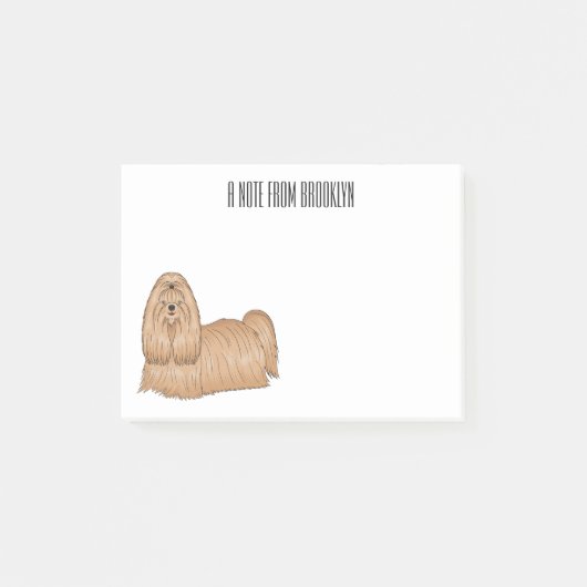 Shih tzu-Cartoon-Illustration Post-it Klebezettel (Vorderseite)