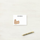 Shih tzu-Cartoon-Illustration Post-it Klebezettel (Auf Schreibtisch)