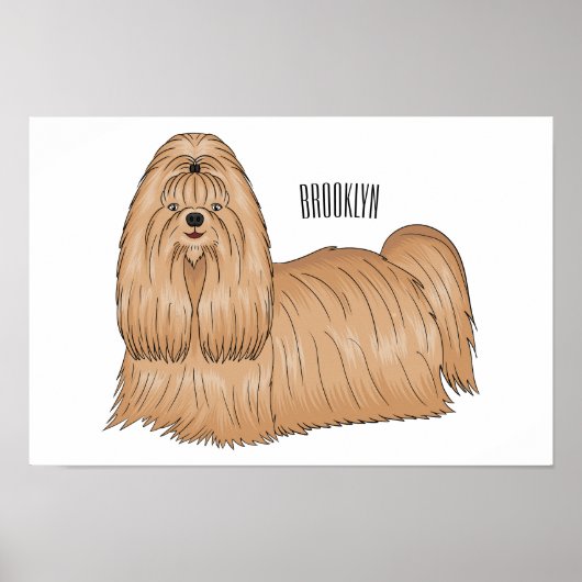 Shih tzu-Cartoon-Illustration Poster (Vorne)