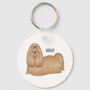 Shih tzu-Cartoon-Illustration Schlüsselanhänger