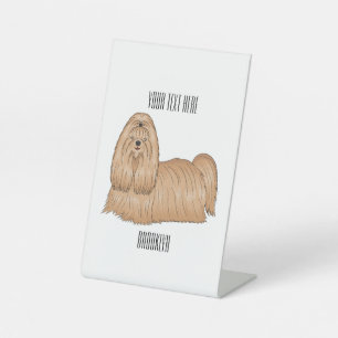 Shih tzu-Cartoon-Illustration Sockelschild