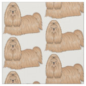 Shih tzu-Cartoon-Illustration Stoff (Nahaufnahme)