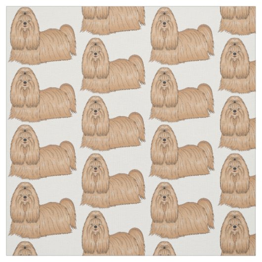 Shih tzu-Cartoon-Illustration Stoff (Muster)