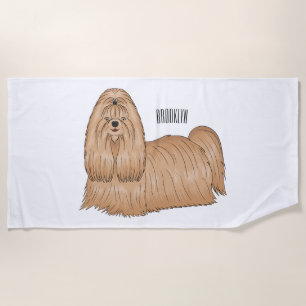 Shih tzu-Cartoon-Illustration Strandtuch