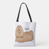 Shih tzu-Cartoon-Illustration Tasche (Rückseite)