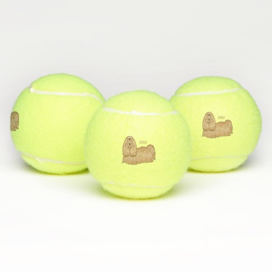 Shih tzu-Cartoon-Illustration Tennisbälle (Multi)