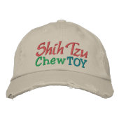 Shih Tzu Chew Toy Cap von SRF Bestickte Baseballkappe (Vorderseite)