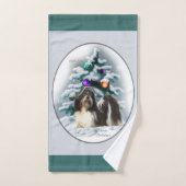 Shih Tzu Christmas Badhandtuch Set (Handtuch)