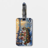 Shih Tzu Christmas Boat Holiday Gepäckanhänger (Rückseite vertikal)