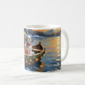 Shih Tzu Christmas Boat Holiday Kaffeetasse (VorderseiteRechts)