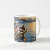 Shih Tzu Christmas Boat Holiday Kaffeetasse (VorderseiteRechts)