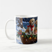 Shih Tzu Christmas Boat Holiday Kaffeetasse (Links)