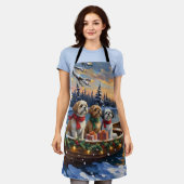 Shih Tzu Christmas Boat Holiday Schürze (Getragen)