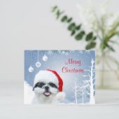 Shih Tzu Christmas Feiertagspostkarte (Stehend Vorderseite)