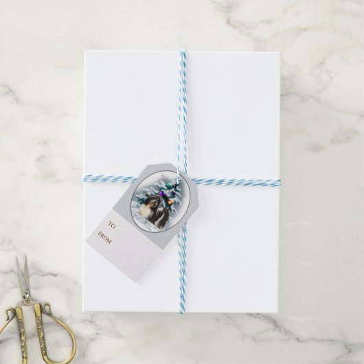 Shih Tzu Christmas Geschenkanhänger (Mit Garn)