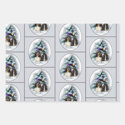 Shih Tzu Christmas Geschenke Geschenkpapier Set (Vorderseite)