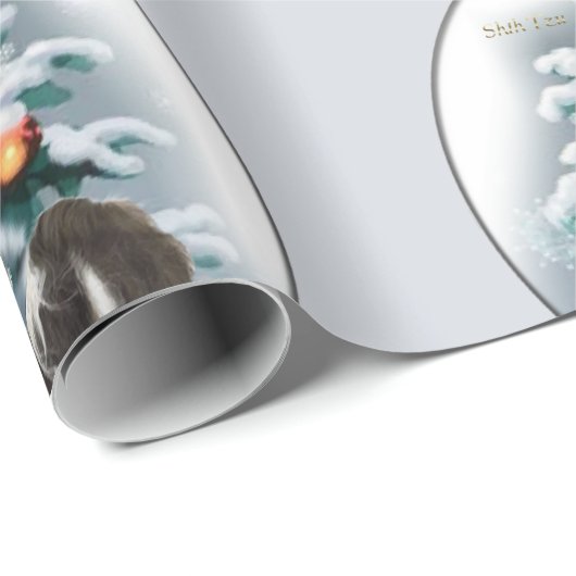Shih Tzu Christmas Geschenkpapier (Rolleneckpunkt)