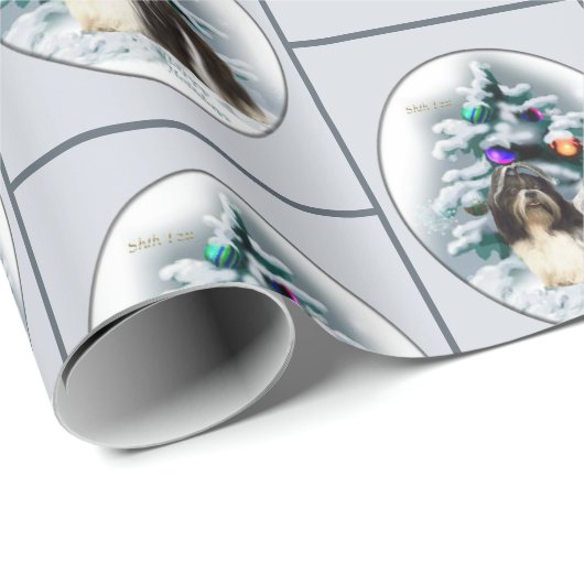 Shih Tzu Christmas Geschenkpapier (Rolleneckpunkt)