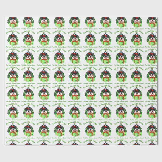 Shih Tzu Christmas Geschenkpapier (Flach)