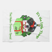 Shih Tzu Christmas Geschirrtuch (Horizontal)