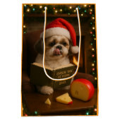 Shih Tzu Christmas gift bag Mittlere Geschenktüte (Rückseite)