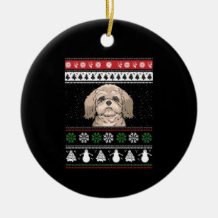 Shih Tzu Christmas Keramik Ornament