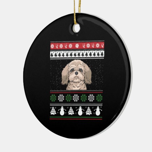 Shih Tzu Christmas Keramik Ornament (Links)