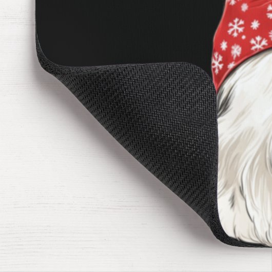 Shih Tzu Christmas Lights Dog Lover Xmas Pajama Pu Mousepad (Ecke)