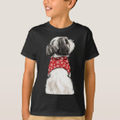 Shih Tzu Christmas Lights Dog Lover Xmas Pajama Pu T-Shirt (Vorderseite)