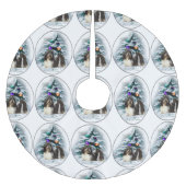Shih Tzu Christmas Polyester Weihnachtsbaumdecke (Vorderseite)