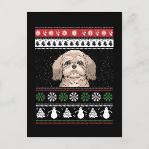 Shih Tzu Christmas Postkarte