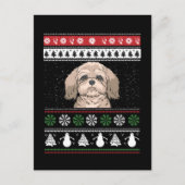 Shih Tzu Christmas Postkarte (Vorderseite)