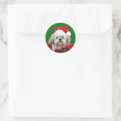 Shih Tzu Christmas Runder Aufkleber (Tasche)