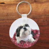 Shih Tzu Christmas Schlüsselanhänger (Vorderseite)