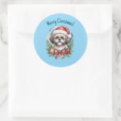Shih tzu Christmas Sticker (Tasche)