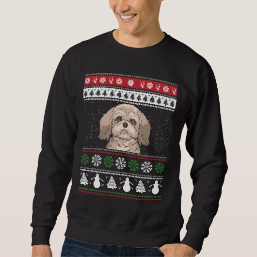 Shih Tzu Christmas Sweatshirt (Vorderseite)