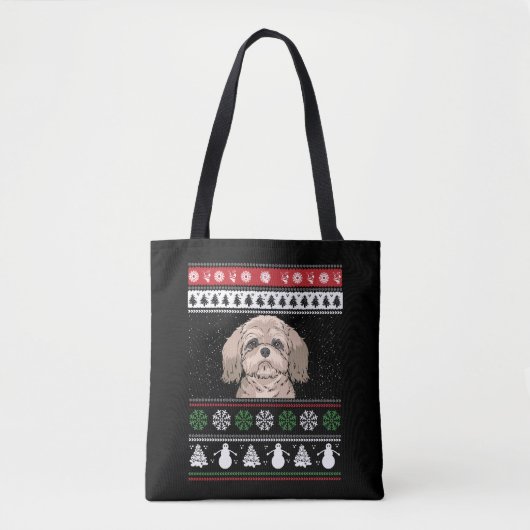 Shih Tzu Christmas Tasche (Vorderseite)