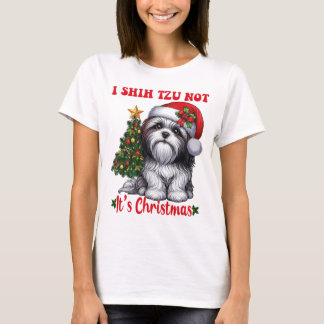 Shih Tzu Christmas Tree Shih Tzu Lover Weihnachtsm T-Shirt