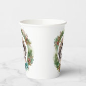 Shih Tzu Christmas Wreath Festivals Pappbecher (Links)