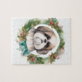 Shih Tzu Christmas Wreath Festivals Puzzle (Horizontal)