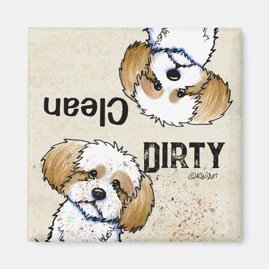 Shih Tzu Clean Geschirrspüler Magnet (Vorne)