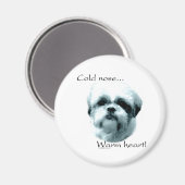 Shih Tzu Cold Nose Warmes Herz - Magnet (Vorderseite/Rückseite)