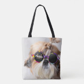 Shih Tzu Cool lustiges niedliches Foto Custom Mono Tasche (Rückseite)